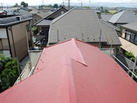 塗装後のコロニアル屋根