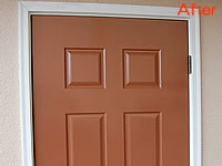 木製ドアの塗装後