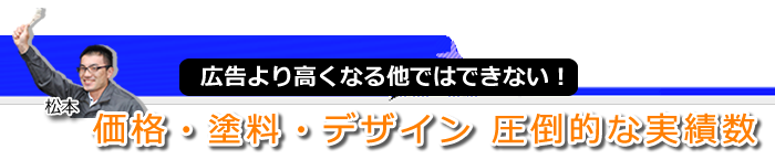 価格・塗料・デザインの圧倒的な実績数