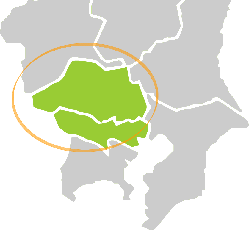 埼玉と東京の地図